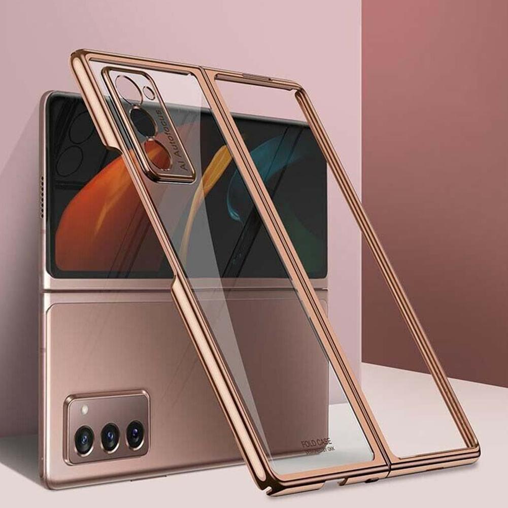 Mới Ốp Điện Thoại Trong Suốt Mạ Điện Sáng Tạo Cho Samsung Fold2 Y1V6