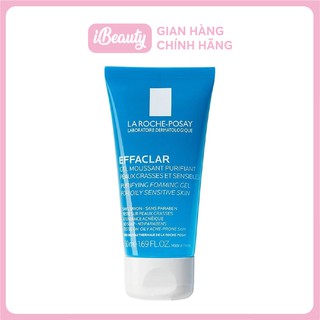 Sữa rửa mặt la roche posay effaclar purifying foaming gel 50ml - pháp chính hãng