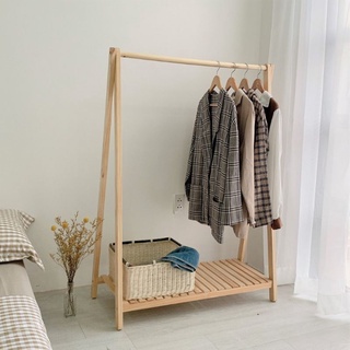 Kệ gỗ treo quần áo hình chữ A,kích thước 140*75*38cm