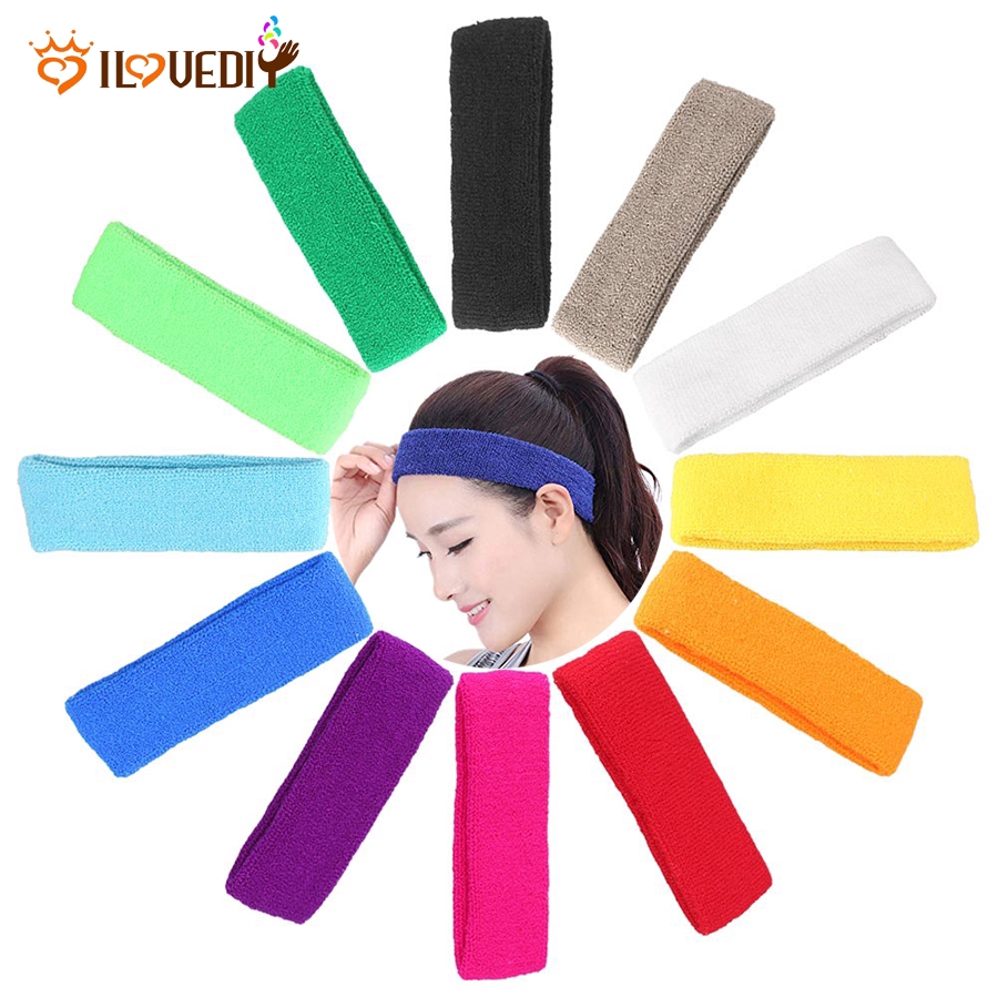 Băng quấn trán thể thao chất liệu cotton co dãn