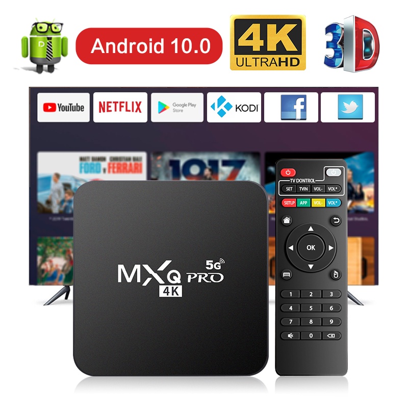 Mxq pro Tivi Thông Minh android 4k hd box 5g + BàN PhíM mini i8 2.4ghz CảM ỨNg 5g