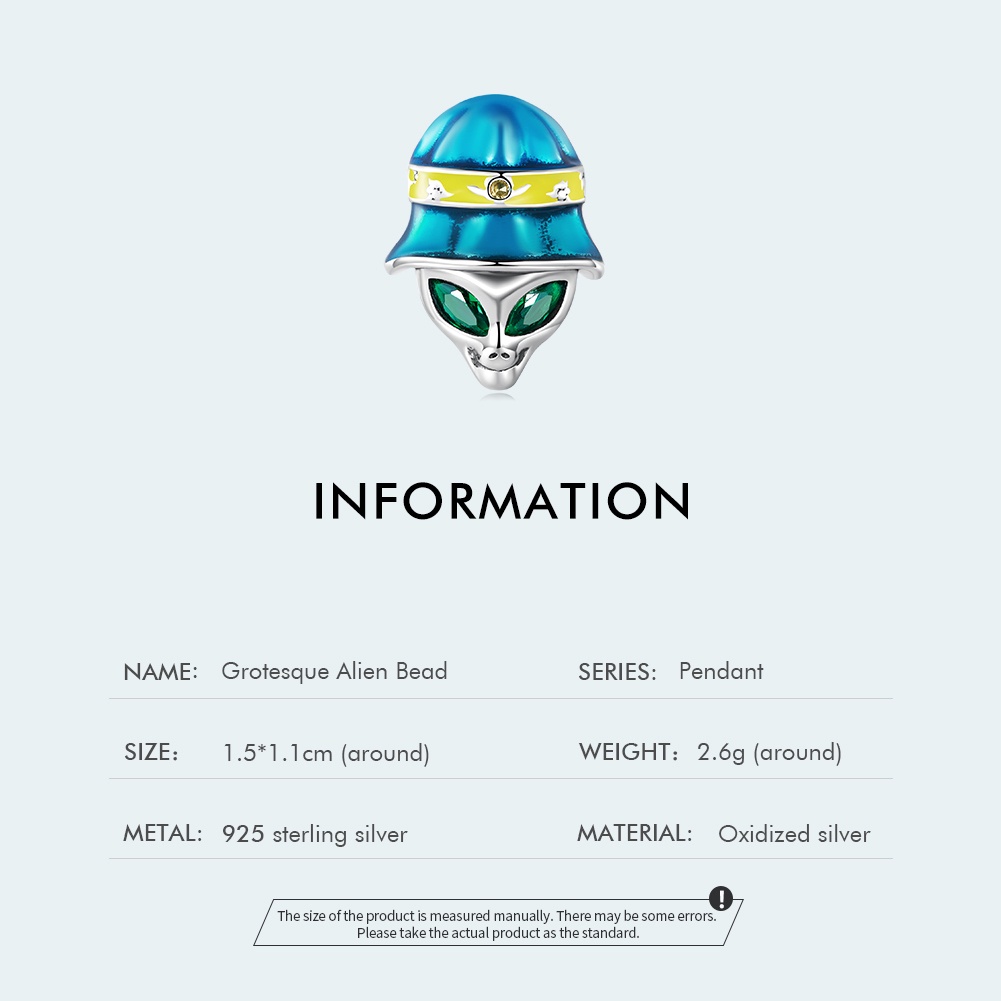 BAMOER Hạt Bạc 925 Hình Người Ngoài Hành Tinh