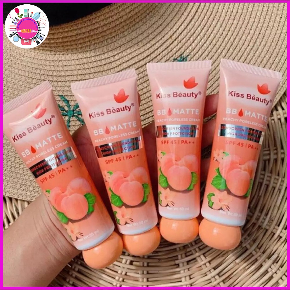 KISS BEAUTY ĐÀO - Kem Nền BB Cream 2 In 1 - Che Khuyết Điểm & Chống Nắng Tốt