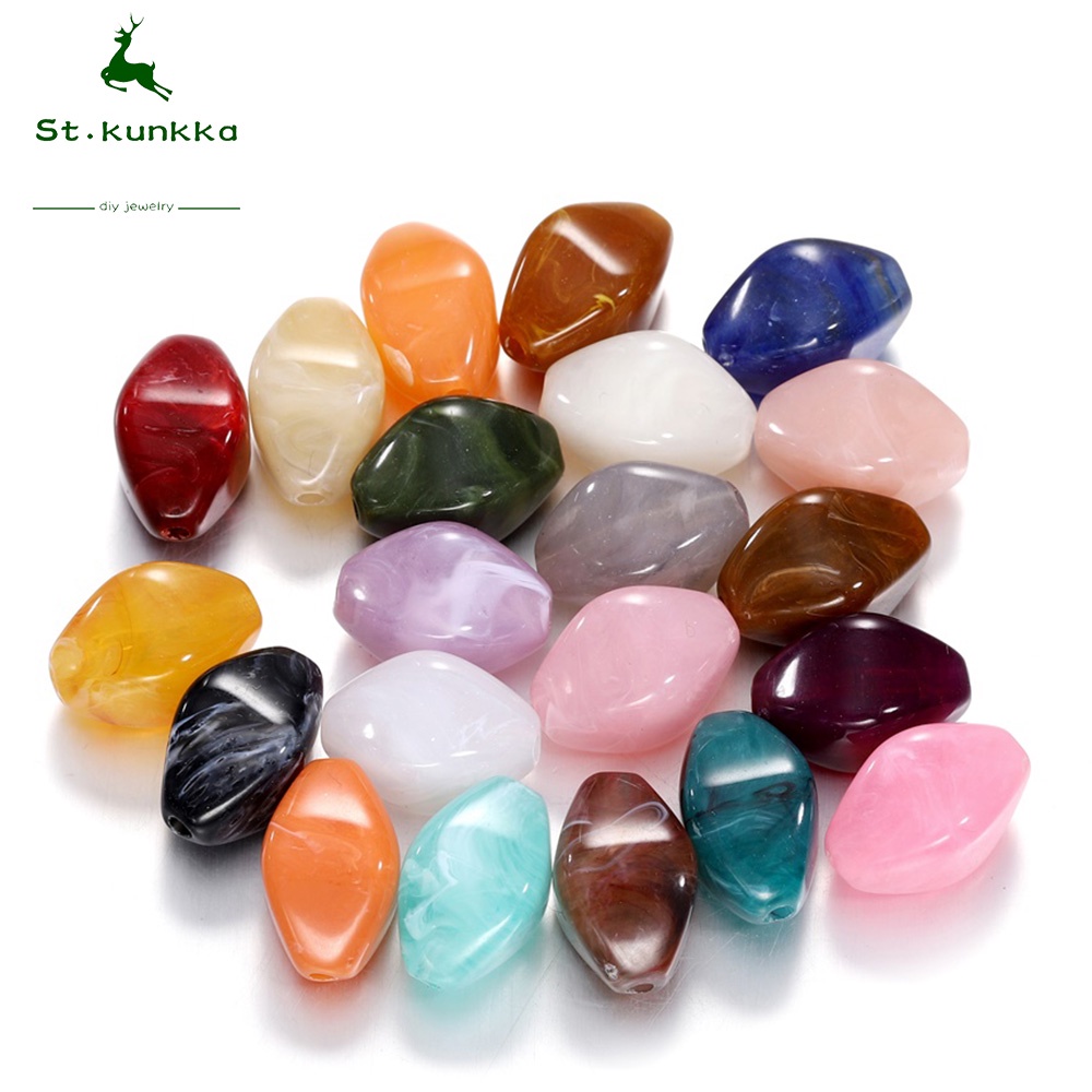 30 Hạt Xỏ Lỗ 12 * 18mm Để Làm Trang Sức