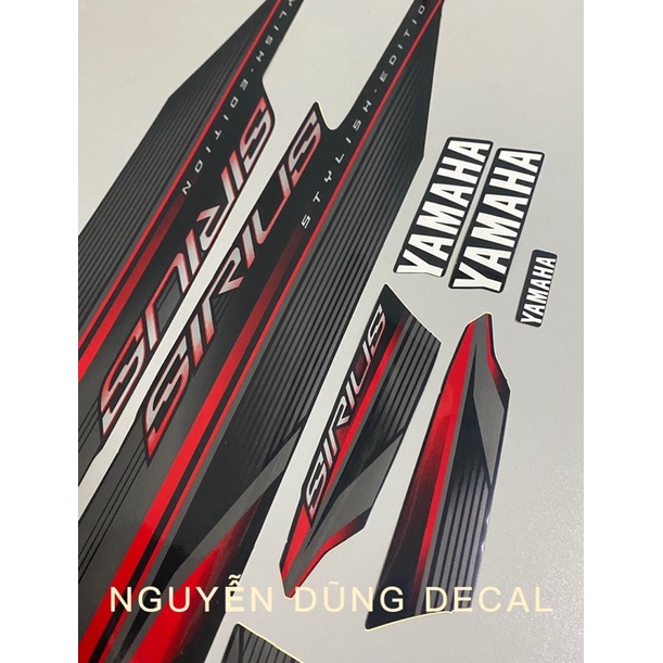 Nguyên bộ tem  Sirius màu đỏ đen đời 2019_Decal