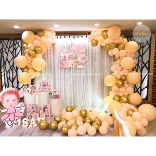 Combo sinh nhật cho bé gồm bóng, chibi , rèm và các phụ kiện