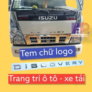 TRANG TRÍ LOGO XE TẢI CHỮ DISCOVERY BẰNG KIM LOẠI