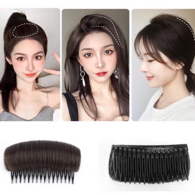 [Mã FAMARAL1 giảm 10K đơn 50K]Kẹp phồng mái cho nữ, độn phồng tóc làm phồng chân tóc một cách tự nhiên Qiqishop
