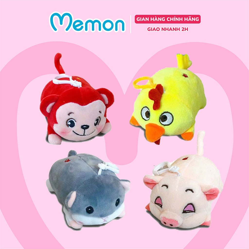 Móc Khóa Gấu Bông Hình Thú Cao Cấp Memon