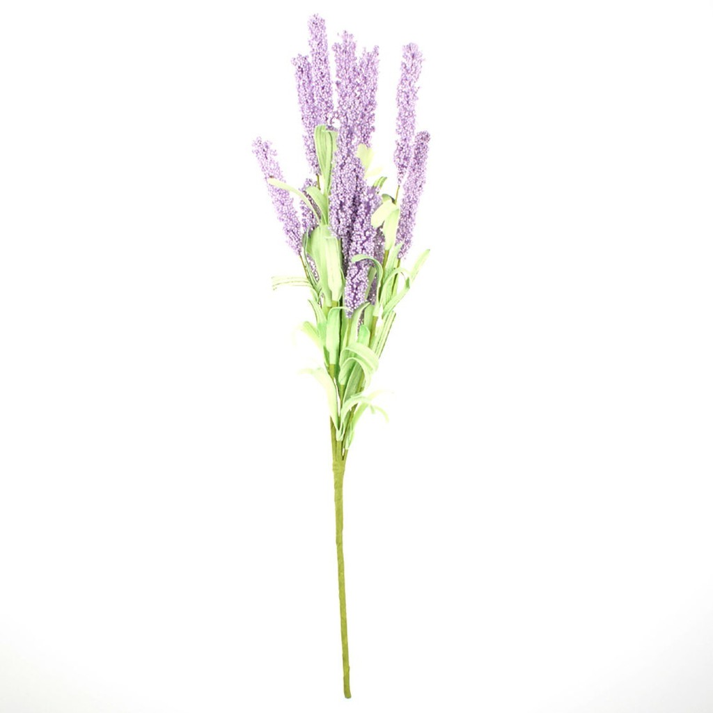 12 Heads Artificial Lavender Flowers Leaves Bouquet Yard Home Garden Décor