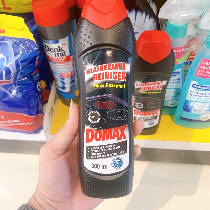 Dung dịch vệ sinh mặt kính bếp từ hồng ngoại DOMAX nội địa Đức - 300ml