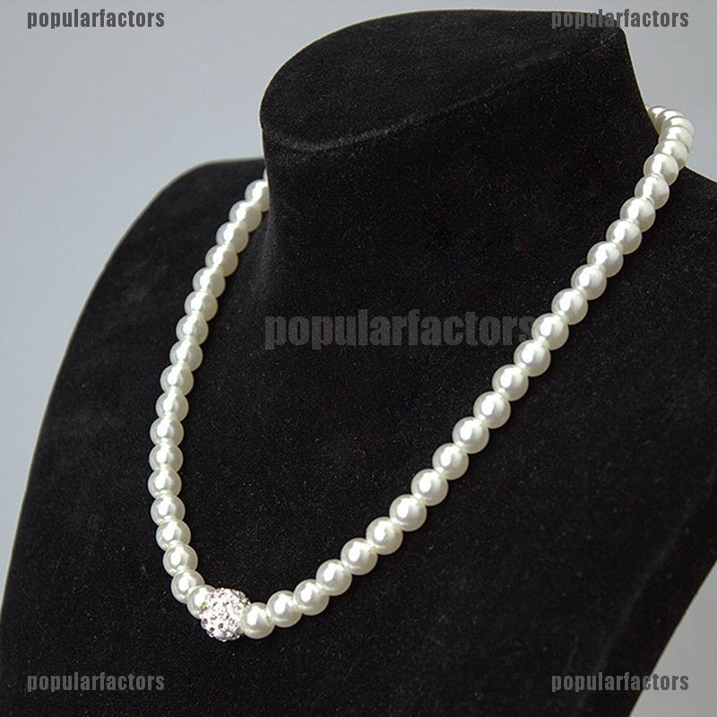 Bộ chuỗi hạt ngọc trai nhân tạo thanh lịch cho nữ