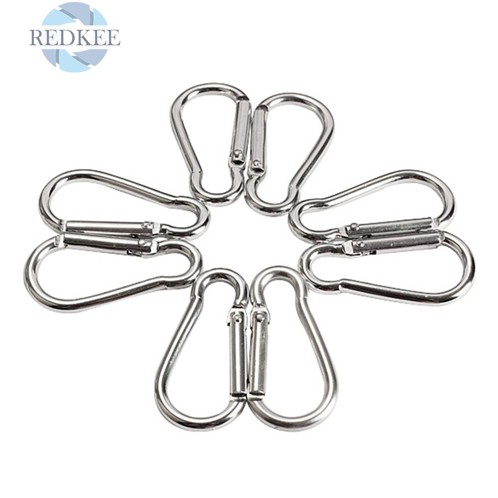 Set 20 móc khóa carabiner chất liệu nhôm màu bạc chất lượng cao