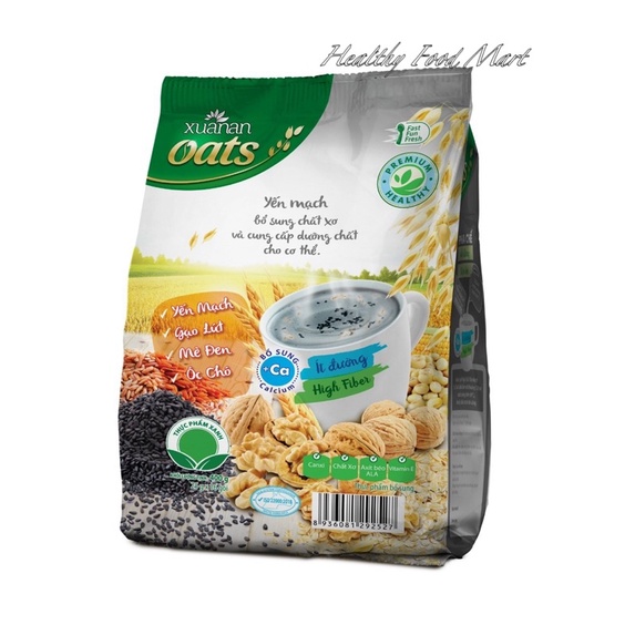 Bột Ngũ Cốc YM Óc Chó Và Mè Đen Xuân An Gói 400gr - Giảm Giá Ko Tặng KM