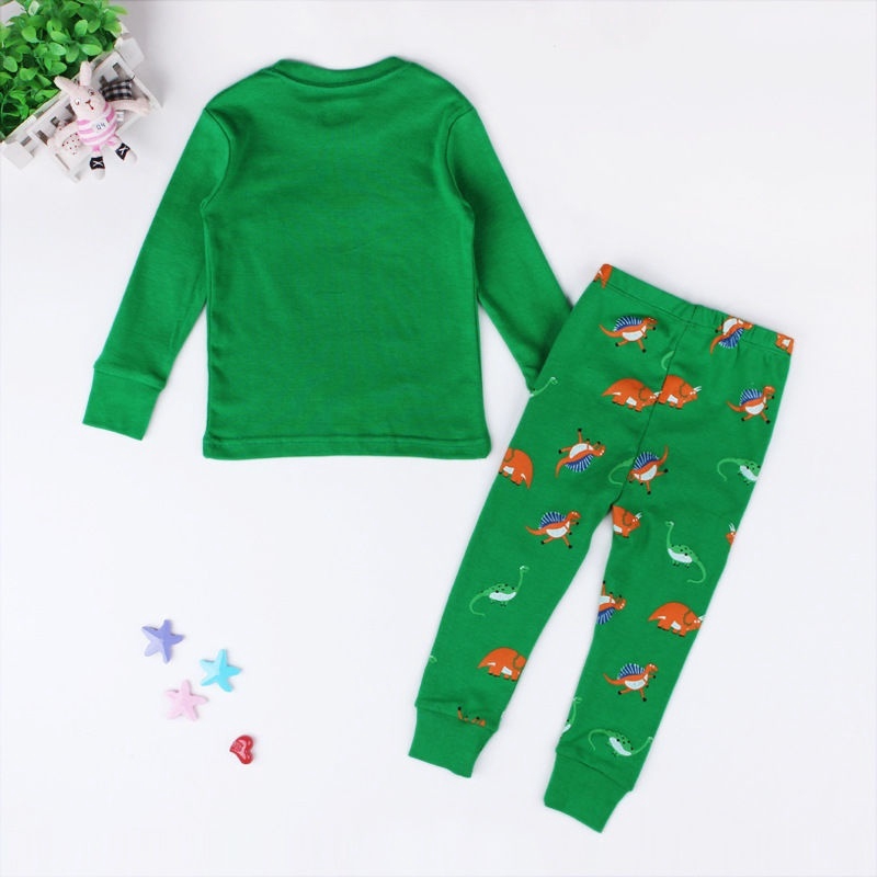 Bộ Đồ Ngủ Pijama In Hình Khủng Long Đáng Yêu Cho Bé