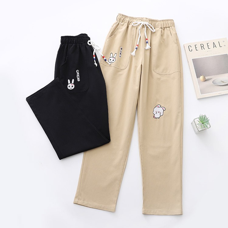 Quần Kaki Nữ Lưng Thun Thêu Thỏ 175 | BigBuy360 - bigbuy360.vn