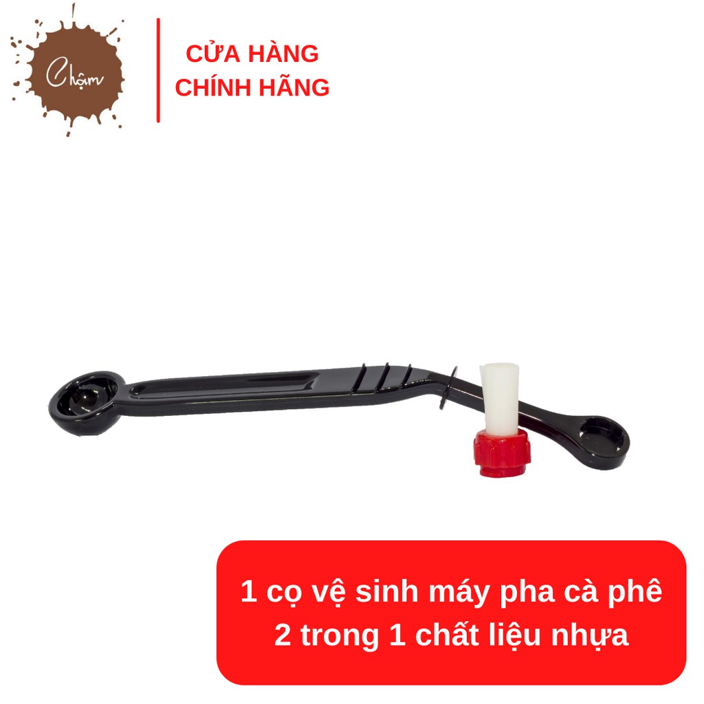 Cọ vệ sinh máy pha cà phê 2 trong 1 chất liệu nhựa