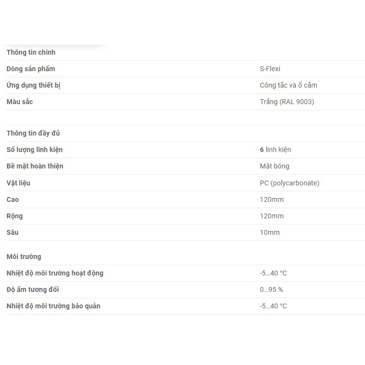 Mặt che 6 thiết bị, size S  hãng Scheneider Electric