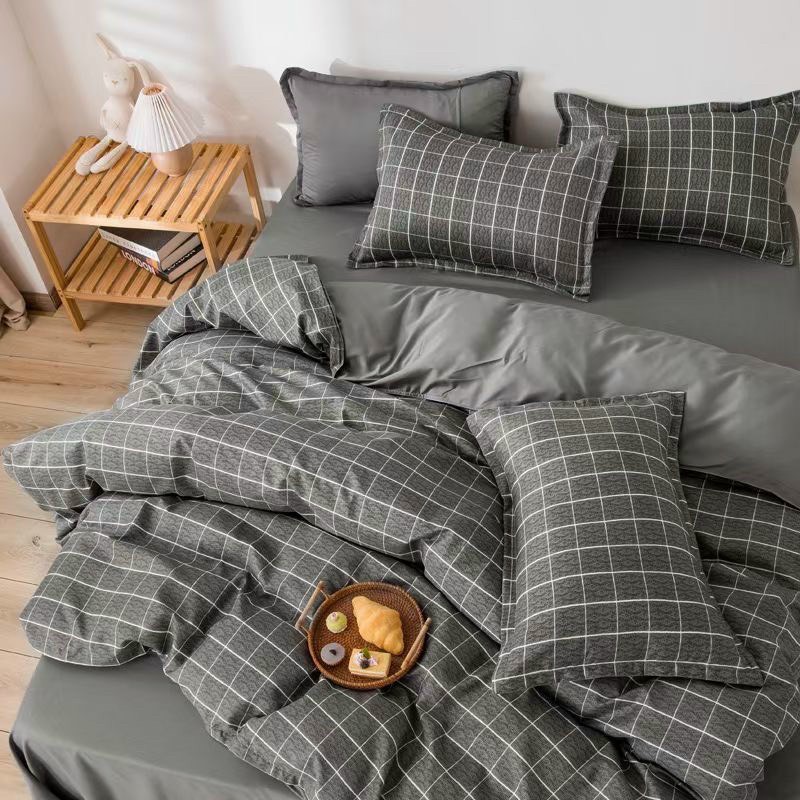 Bộ Chăn Ga Gối Cotton Poly - Kẻ Dạ | BigBuy360 - bigbuy360.vn