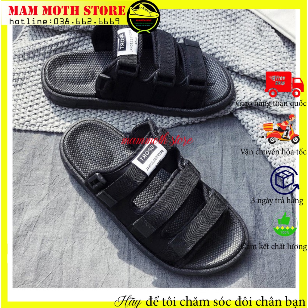 Dép quai hậu,dép sandan đi học nam nữ hàn quốc đen trắng full size shop MAMMOTH