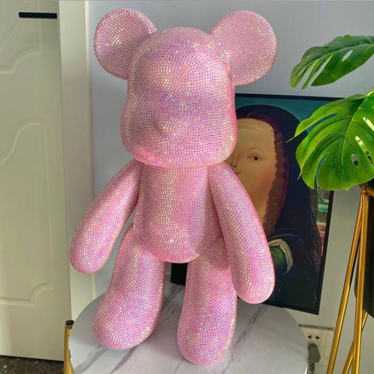 Gấu đính đá Bearbrick handmade size 18cm - cao cấp cho mọi lứa tuổi