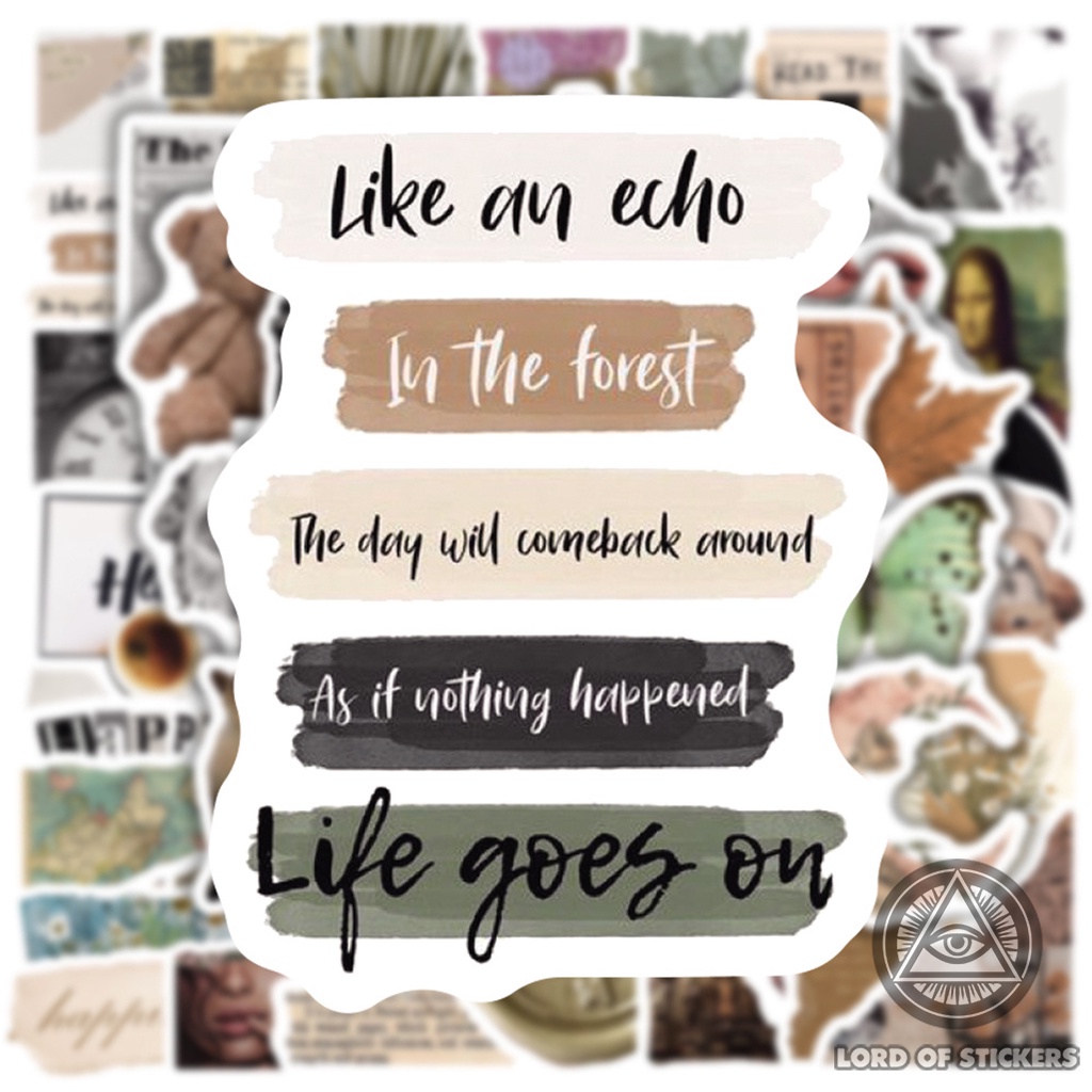 Set 50 Hình Dán Sticker Graffiti Phong Cách Châu Âu Cổ Điển Cute Chống Thấm Nước Trang Trí Mũ Bảo Hiểm, Laptop, Vali, Sổ