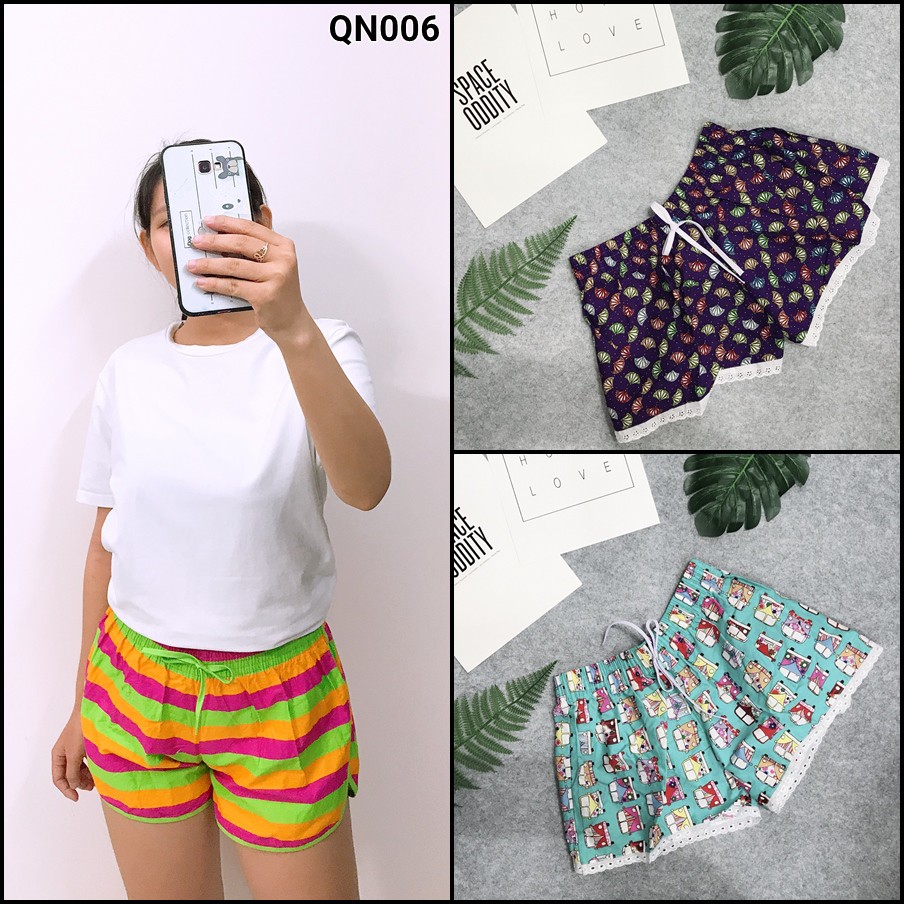 Quần short ngủ sọc nữ Thái Lan QN006 | Shopee Việt Nam