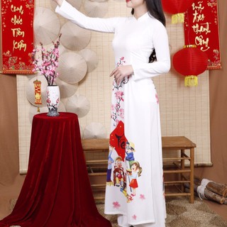 Áo Dài Lụa Đẹp Mẫu Mới MSNN1726