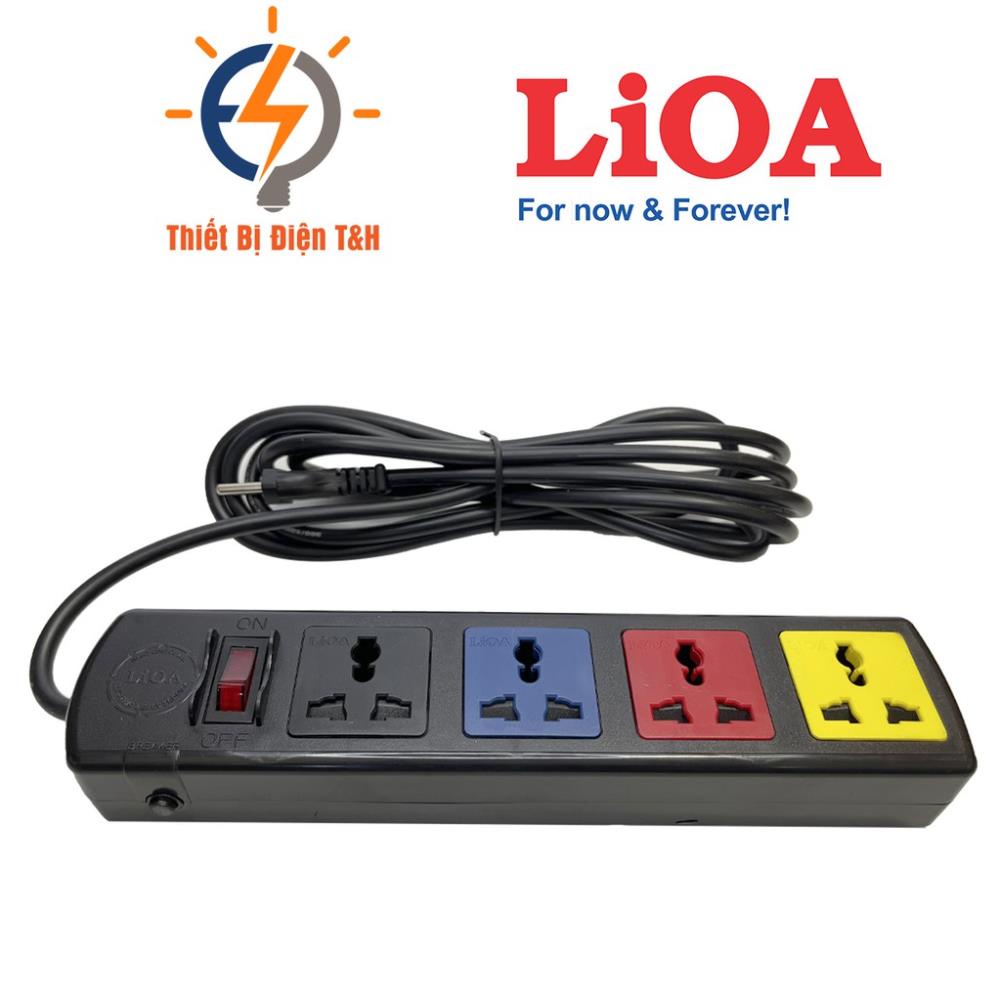 Ổ cắm điện LIOA đa năng, cao cấp, chịu tải, 4 lỗ, 6 lỗ, 8 lỗ, 10 lỗ, dây dài 3M, 5M, chính hãng - Thiết Bị Điện T&H