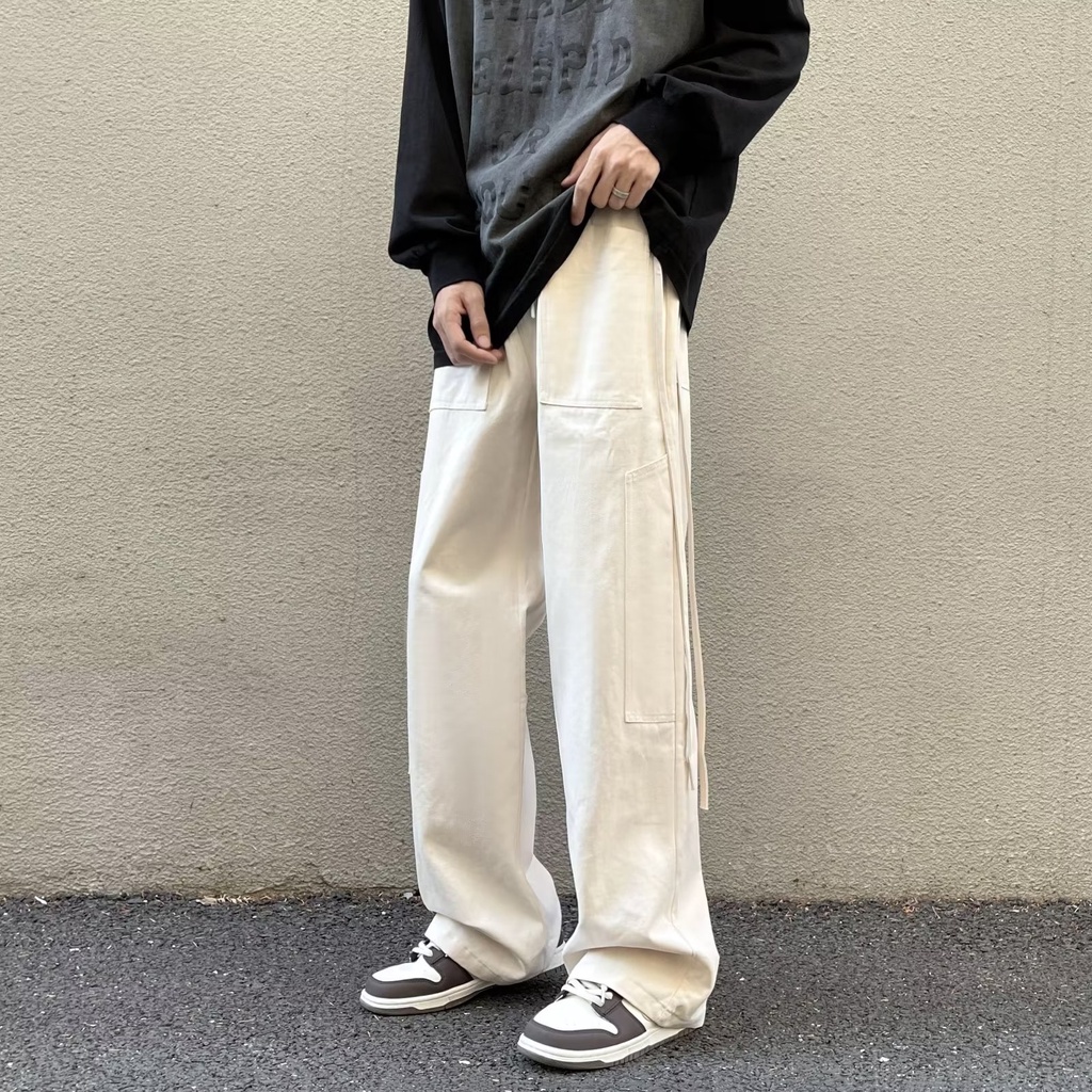 Quần ống rộng Phong Cách Hàn Quốc Thời Trang Cho Nam Và Nữ