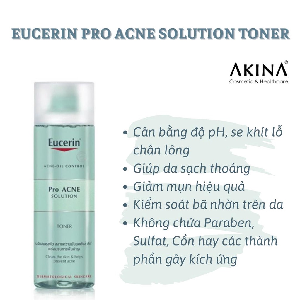 EUCERIN PRO ACNE SOLUTION TONER – TONER DÀNH CHO DA DẦU MỤN