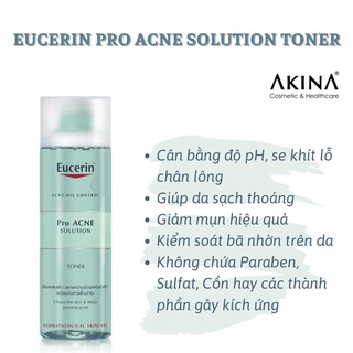 EUCERIN PRO ACNE SOLUTION TONER – TONER DÀNH CHO DA DẦU MỤN