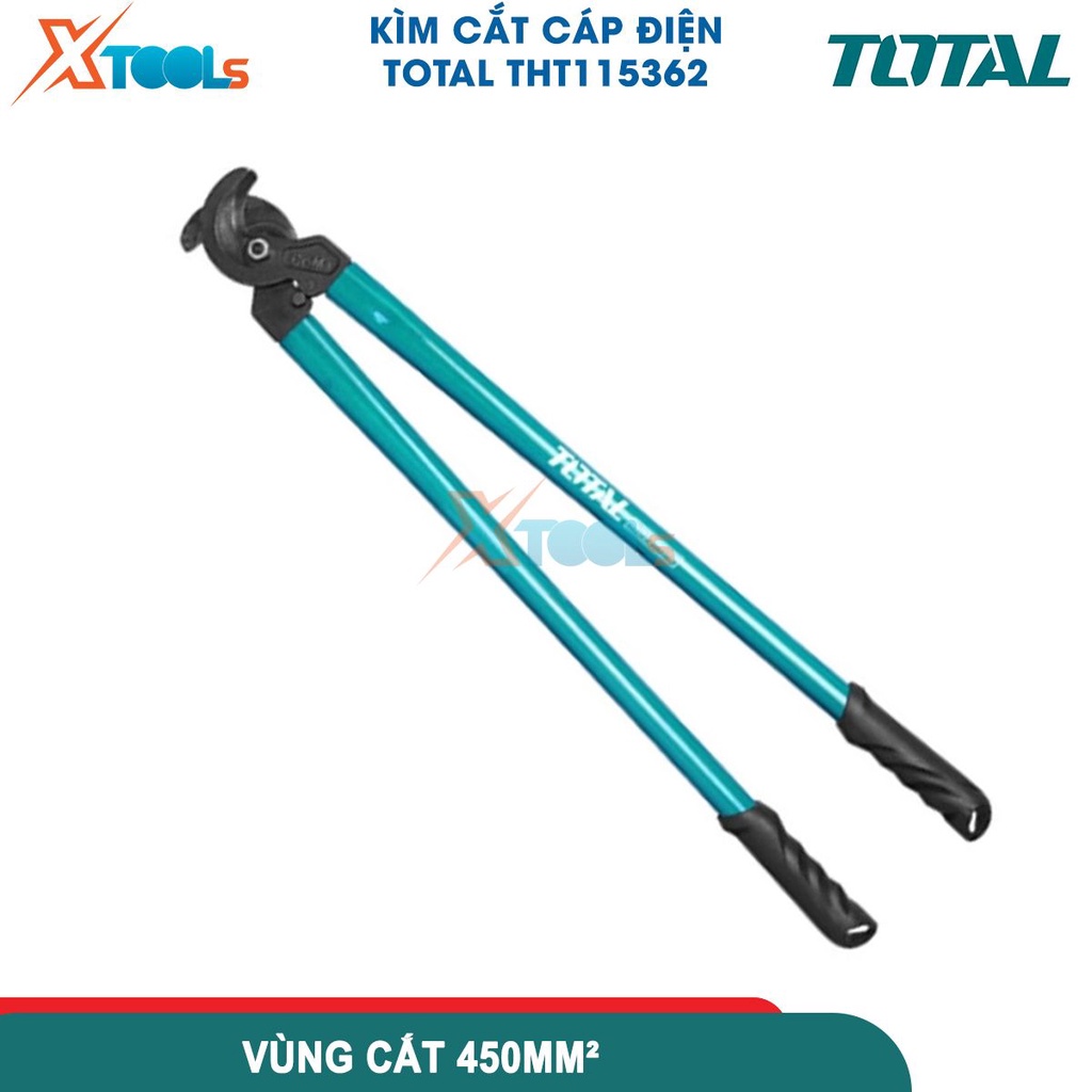 Kềm cắt cáp điện TOTAL THT115362 36 inch, đầu kìm 65Mn chịu nhiệt tốt, dùng cắt cáp nhôm và đồng [CHÍNH HÃNG][XTOOLS]