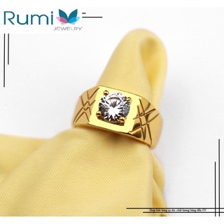 Nhẫn nam thời trang đính đá