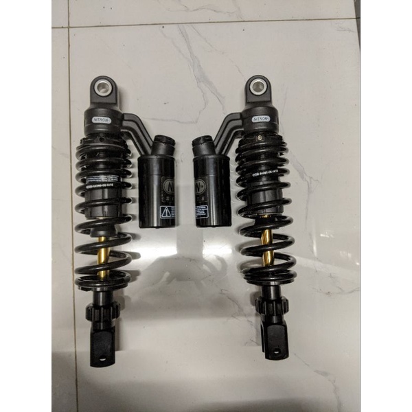 Phuộc NITRON bình dầu full đen ty vàng tăng chỉnh thật gắn Airblade NOUVO 4 5 6 PCX và các dòng xe điện Pega FELIZ