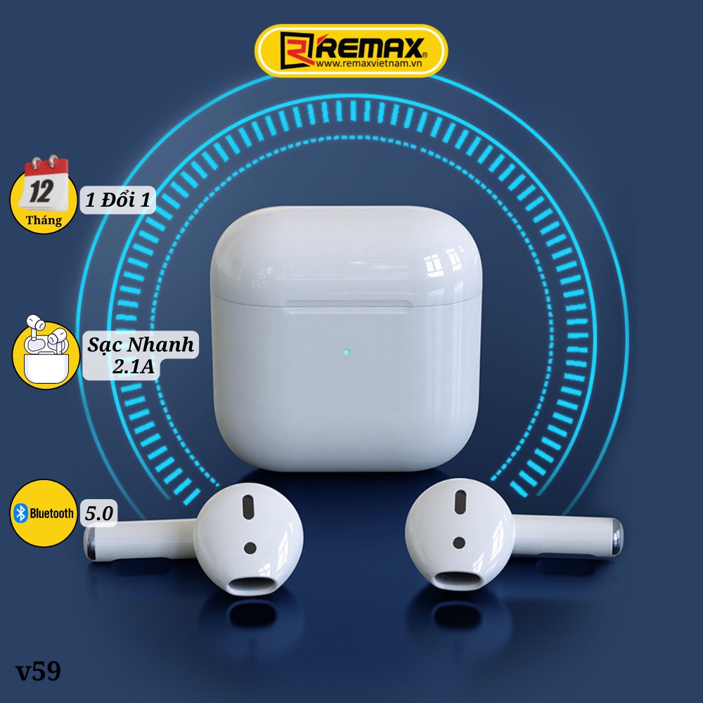 Tai nghe True Wireless Remax WK TWS Gen4 MINI V59 Tai nghe Bluetooth Tự Động Kết Nối Chạm Cảm Ứng Dùng Cho IOS &amp; Androi