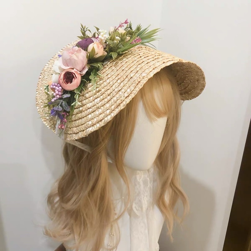 Mũ cói Lolita không kèm hoa