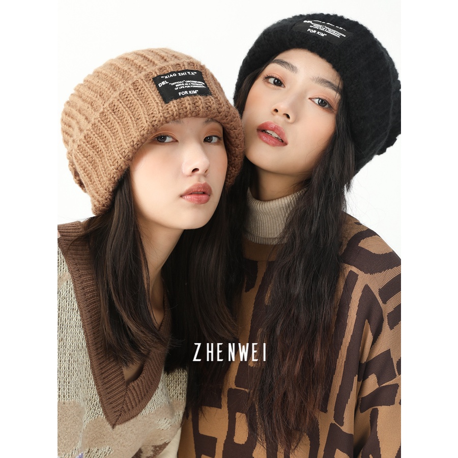 Mũ Len Dày Dặn Phong Cách Thu Đông Mới 2022 Dễ Phối Đồ
