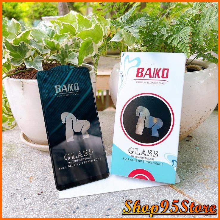 Cường lực Full màn Baiko Xiaomi Redmi 12C Mi 11 lite Note 10/10s Redmi 9 9A 9C Redmi 10C Poco C40 Poco x3 pro K30pro