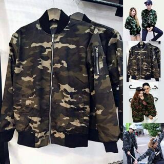 Áo khoác cặp kaki nam nữ bomber lính