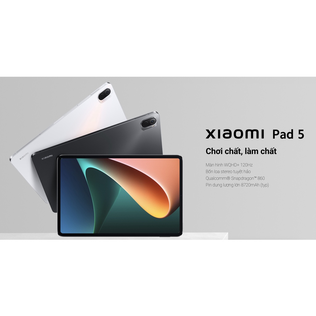 [MÃ ELXIAOMI GIẢM 5%] Máy Tính Bảng Xiaomi Pad 5 - MH WQHD+ 120Hz - Bốn loa stereo - Snapdragon™ 860 - Pin 8720mAh