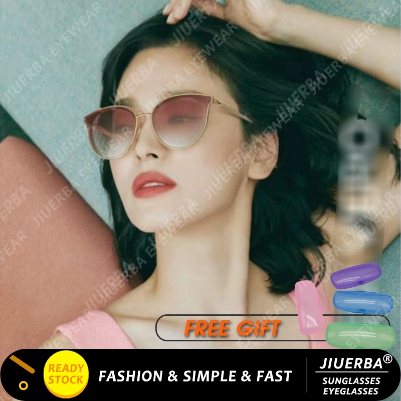 Kính Mát Mắt Mèo Chống Tia Uv Phong Cách Hàn Quốc Cho Nữ