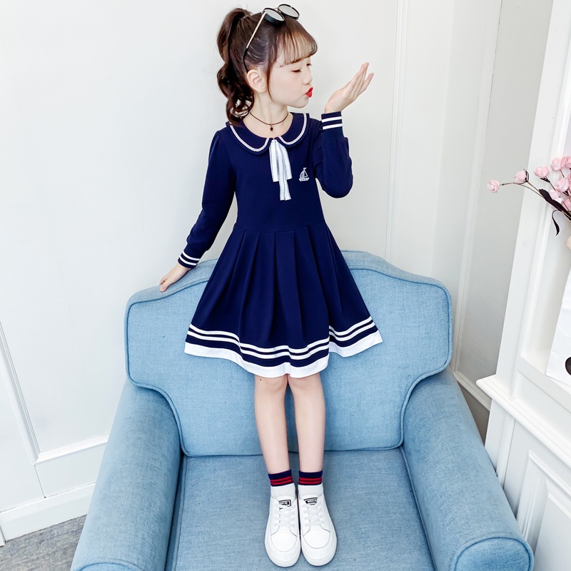 Đầm công chúa tay dài thời trang mùa thu cho bé gái 4Autumn5 10 6 7 8 9 12 tuổi 11