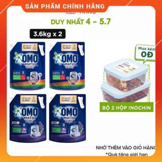 Combo 2 Túi Nước giặt OMO Matic chuyên dụng Cửa Trước 3.6kg/túi