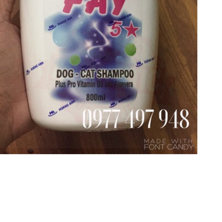 (Hỏa tốc) Sữa tắm Fay 5 sao 800ml cho chó mèo