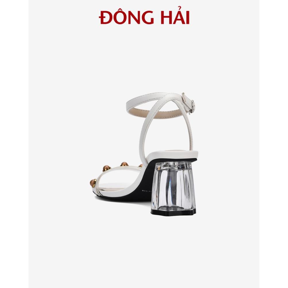 S01 "TẶNG NGAY 30K khi theo dõi gian hàng "Sandal nữ Đông Hải gót vuông quai ngang đế cao 7cm trong suốt - S85P2