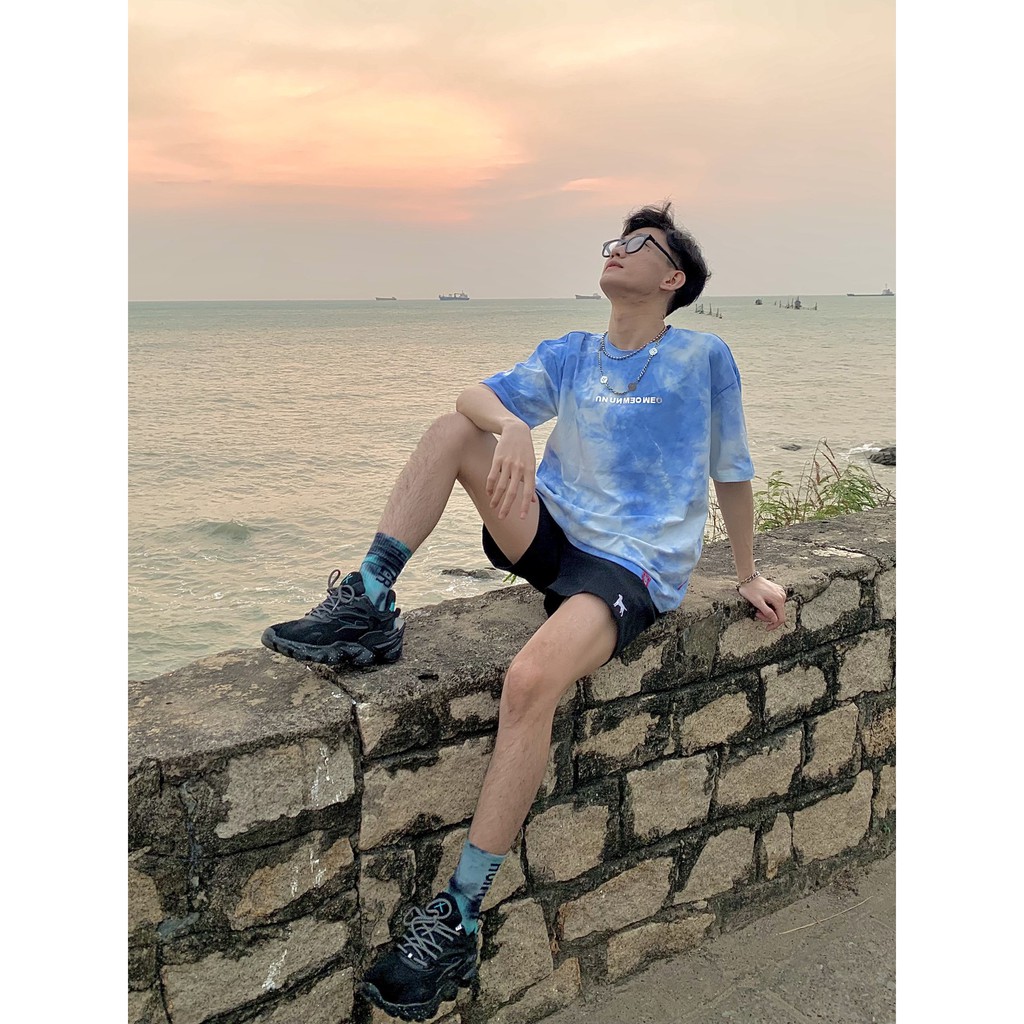 Tee Oversize - Wash Tiedye - Xanh biển | BigBuy360 - bigbuy360.vn