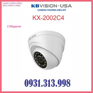 Camera dome hdcvi hồng ngoại 2.0 megapixel kbvision kx-2002c4