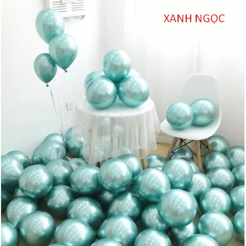 Bong bóng siêu nhũ chrome size 30cm Bịch 10c bong bóng trang trí sinh nhật