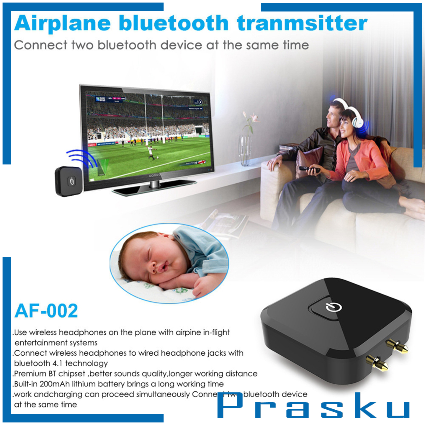 Bộ Chuyển Đổi Không Dây Bluetooth Prasku | BigBuy360 - bigbuy360.vn